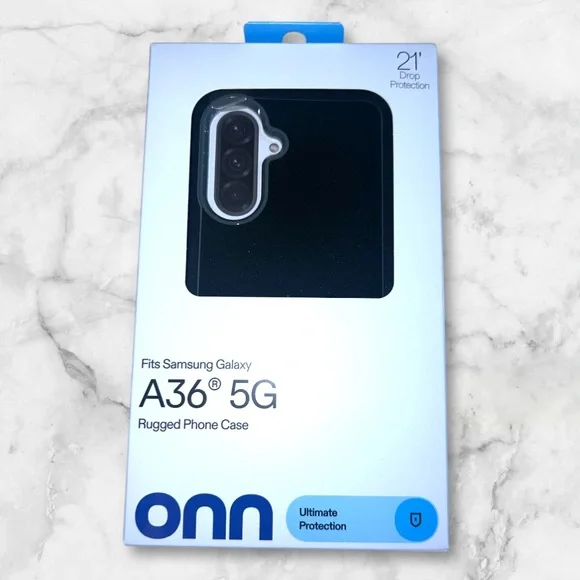 NWT onn Black Rugged Phone Case for Samsung Galaxy A36 5G - Picture 1 of 7